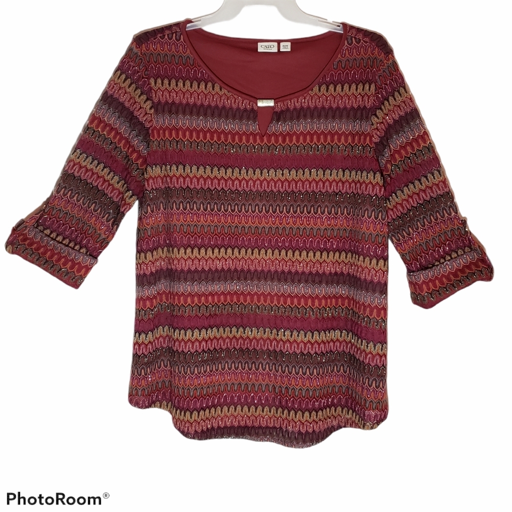 Cato chevron multi colored badazzled plus size 24W